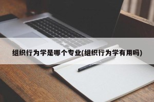 组织行为学是哪个专业(组织行为学有用吗)